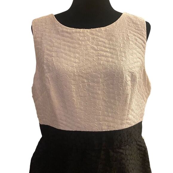 Talbots Black‎ and White Textured Sleeveless Cocktail Formal Party Dress NWT - Picture 2 of 15